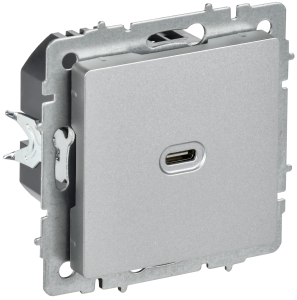 Розетка USB С 65Вт С/У Алюминий Brite