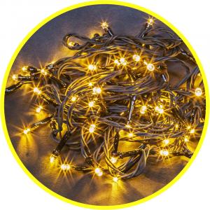 Гирлянда Нить 6,5м 100LED 230V IP20 теплый белый NGF-S01-100WW-5-6.5m-230-C8-G-IP20 Navigator