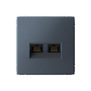Розетка RJ45+RJ45 кат.6А С/У Грифель ArtGallery