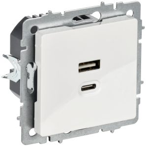Розетка USB A+C 45Вт Белый Brite