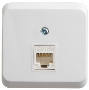 Розетка RJ45 кат.5Е О/У Белый Etude