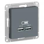 Розетка USB А+А 5В 2,1А С/У Грифель AtlasDesign
