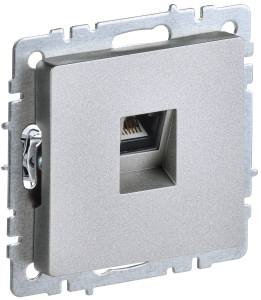 Розетка RJ45 кат.6 С/У Алюминий Brite