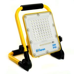 Прожектор светодиодный аккумуляторный 30W 6400K 2500Lm IP66 LL-950 Feron