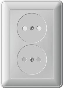 Розетка W59 RS16-254-18 с/у без ЗК 2м.