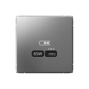 Розетка USB С 65Вт С/У Сталь ArtGallery