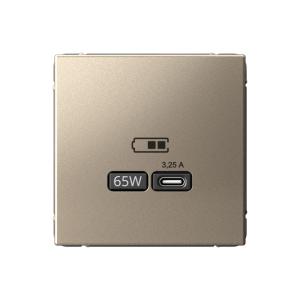 Розетка USB С 65Вт С/У Шампань ArtGallery