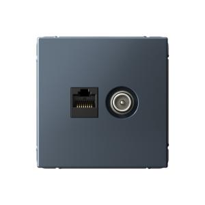 Розетка TV антенна + RJ45 кат.5E С/У Грифель ArtGallery