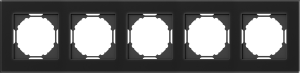 Рамка 5-я Natural Чёрное стекло A07 Donel
