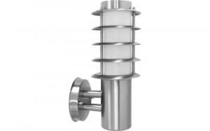 Светильник садово-парковый «Техно» (НБУ)  DH026-B 18W, E27, 230V, IP44, цвет серебро, на стену вверх, 142*118*300мм Feron