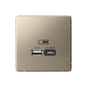 Розетка USB А+С (А7,5Вт+С45Вт) С/У Шампань ArtGallery