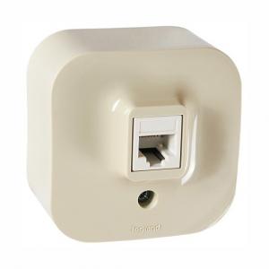 Розетка RJ11 Бежевый Legrand Quteo