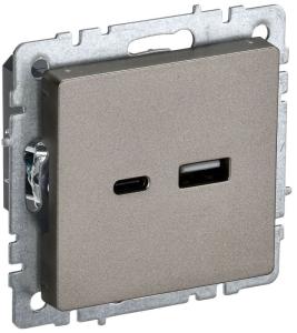 Розетка USB А+С 18Вт С/У Шамапнь Brite