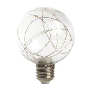 Лампа светодиодная 3W Е27 G80   2700K LB-381 прозрачный Feron