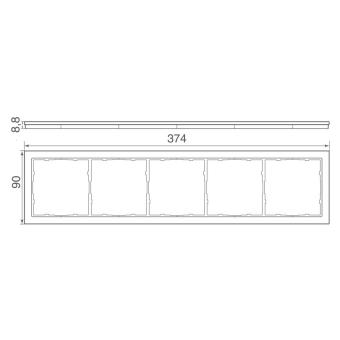 Рамка 5-я Стекло мокко R98 Glass Donel