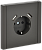 Розетка 1-м 16А С/У З/К со шторками+USB A+А 3,1А винтовое крепление Серый Forte&Piano