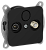 Розетка TV антенна + SAT С/У экранированная проходная Черный FLITE