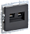 Розетка RJ45+RJ45 кат.5Е С/У Графит Brite