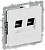 Розетка RJ45+RJ45 кат.6 С/У Арктический Белый Brite