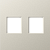 Накладка для розеток 2-м RJ45 TV SAT Матовый кашемир A07 Donel