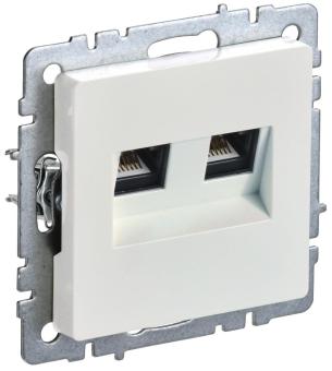 Розетка RJ45+RJ45 кат.5Е С/У Жемчуг Brite