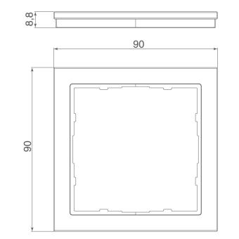 Рамка 1-я Стекло изумруд R98 Glass Donel