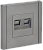 Розетка RJ45+RJ45 кат.6 С/У Сталь Forte&Piano