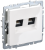 Розетка RJ45+RJ45 кат.6 С/У Белый Brite