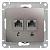Розетка RJ11+RJ45 кат.5Е С/У Платина Glossa