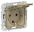 Розетка 1-м 16А С/У З/К со шторками с крышкой IP44 Б/К Хаки FLITE