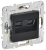 Розетка RJ45+RJ45 кат.6 С/У Черный Skandy