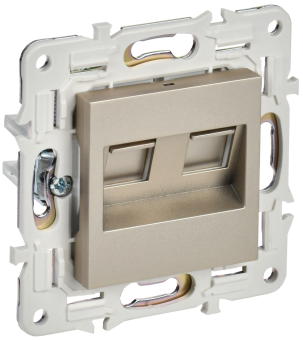 Розетка RJ45+RJ45 кат.6 С/У Шампань Skandy