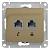 Розетка RJ11+RJ45 кат.5Е С/У Титан Glossa