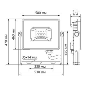 Прожектор сд LL-927  400W 6400K IP65 Feron