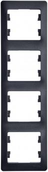 Рамка 4-я горизонтальная Антрацит Glossa