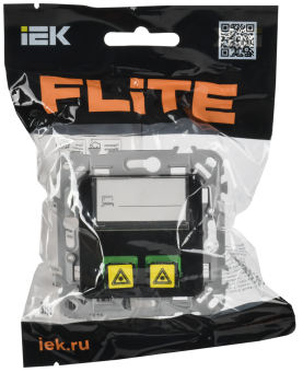 Розетка 2-м оптоволоконная Черный FLITE