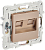 Розетка RJ45+RJ45 кат.6 С/У Песочный Skandy