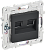 Розетка RJ45+RJ45 кат.6 С/У Графит Skandy