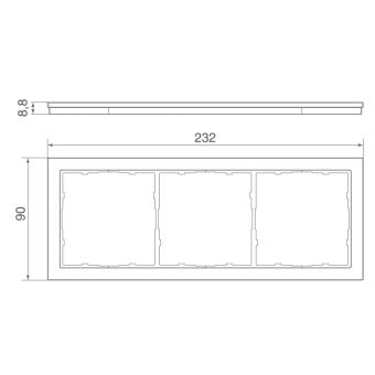 Рамка 3-я Стекло изумруд R98 Glass Donel