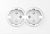 Накладка для розетки 2-м 16А с З/К со шторками Глянцевый белый A07 Donel