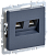 Розетка RJ45+RJ45 кат.6 С/У Маренго Brite