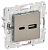 Розетка USB А+С 3,1А С/У Металл Никель Skandy