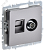 Розетка TV антенна + RJ45 кат.5E С/У Сталь Brite