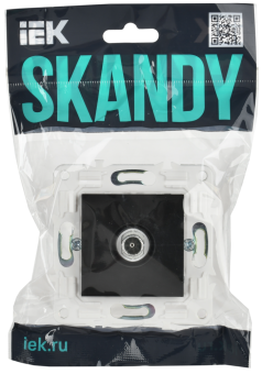 Розетка TV антенна С/У оконечная Черный Skandy