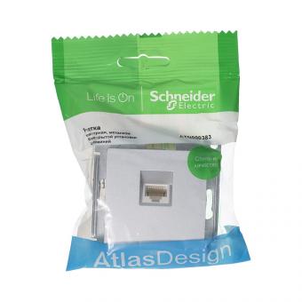 Розетка RJ45 кат.5Е С/У Алюминий AtlasDesign
