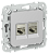 Розетка RJ45+RJ45 кат.5Е STP С/У Алюминий FLITE