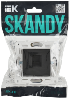 Розетка RJ45 кат.6 С/У Графит Skandy